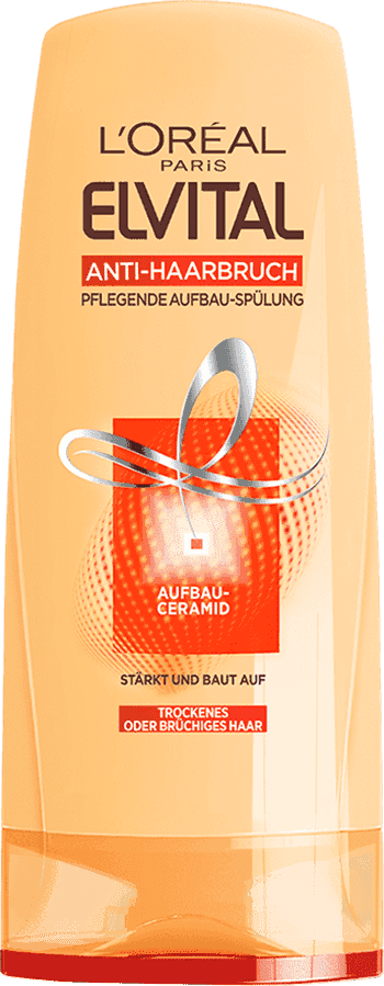 Pflege Fuer Trockenes Haar Elvital Anti Haarbruch Pflegende Aufbau Spuelung Packshot